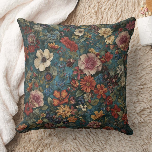 Almofadas de Arremesso com Padrão Floral (Cobertor)