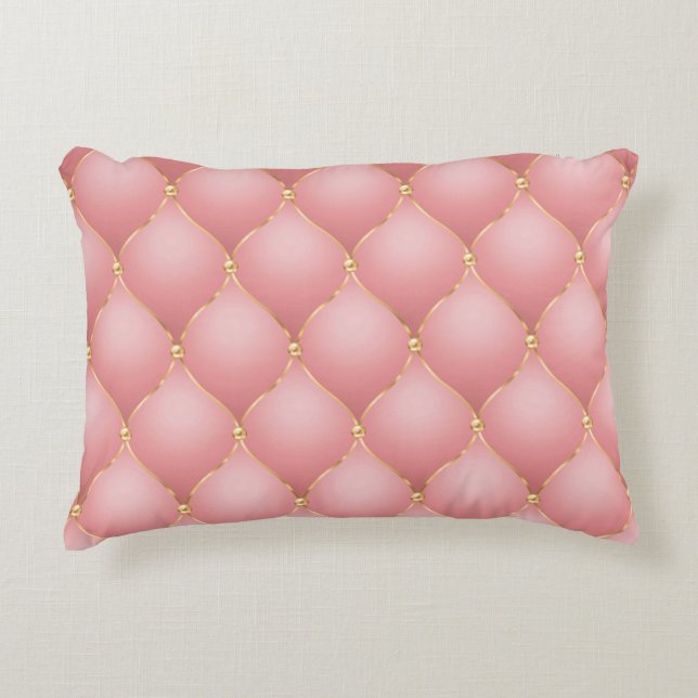 Almofadas de Arremesso em Rose Gold Tufted (Frente)