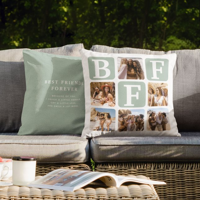 Almofadas de Colagem de Fotos de Amigas (Criador carregado)