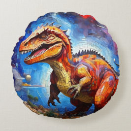 Almofadas de dinossauros em mosaico fofos