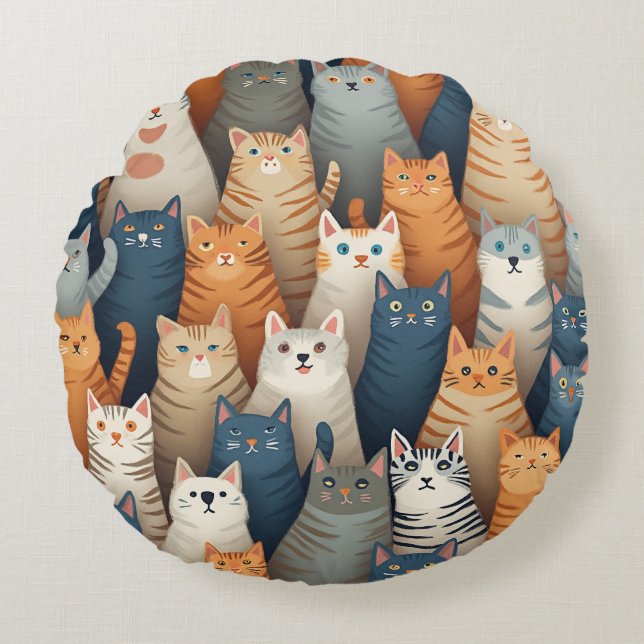 almofadas de gatos múltiplos (Frente)