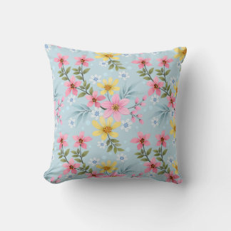Almofadas de lançamento com padrão floral elegante