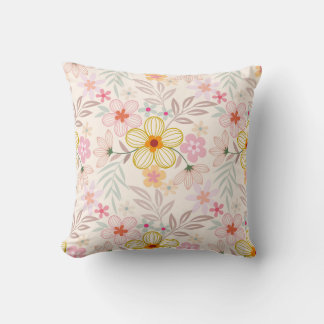 Almofadas de lançamento com padrão floral elegante