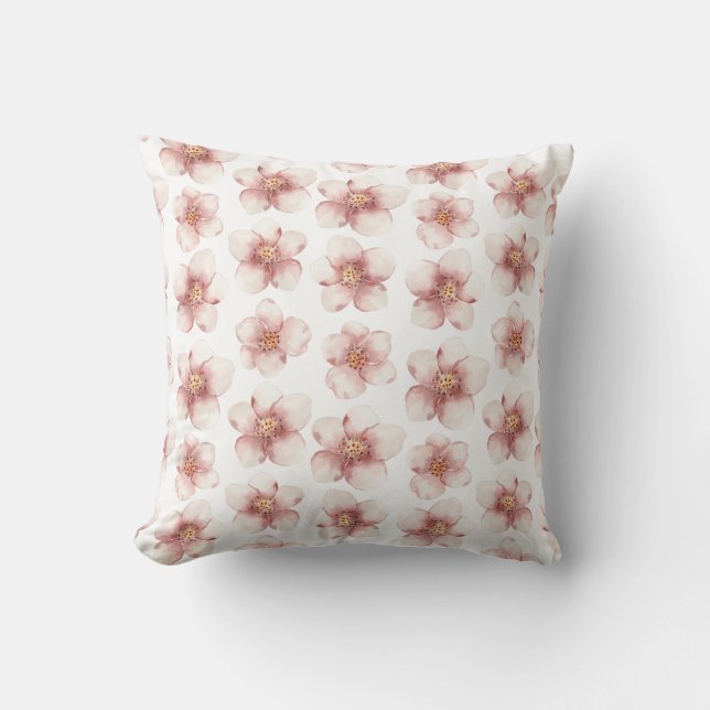Almofadas de lançamento com padrão floral elegante (Frente)
