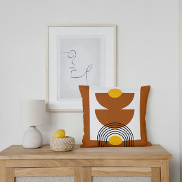 Almofadas de lançamento em tons terrosos Boho