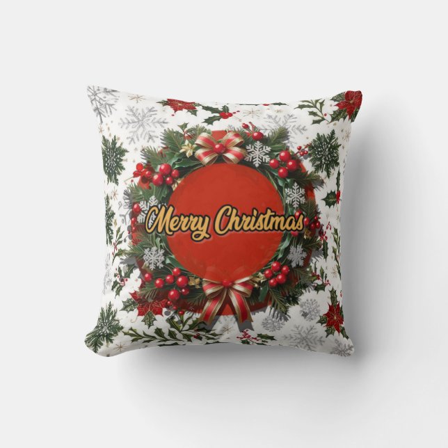 Almofadas de Natal com flocos de neve (Frente)