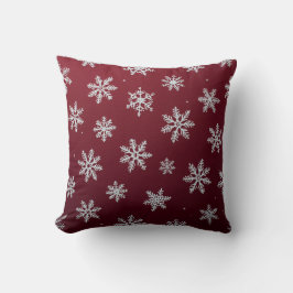 Almofadas de Natal com flocos de neve
