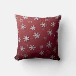 Almofadas de Natal com flocos de neve