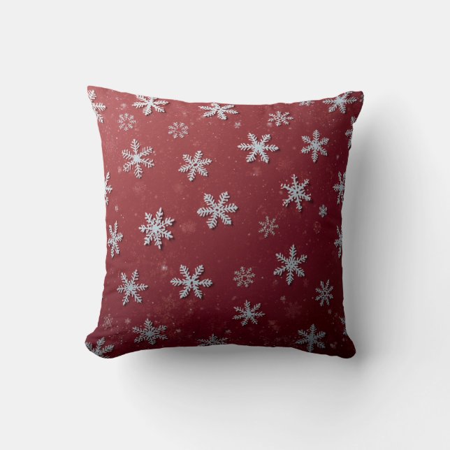 Almofadas de Natal com flocos de neve (Frente)