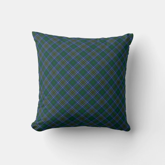 Almofadas de Xadrez Plaid Almofada Tartã Marrom (Frente)
