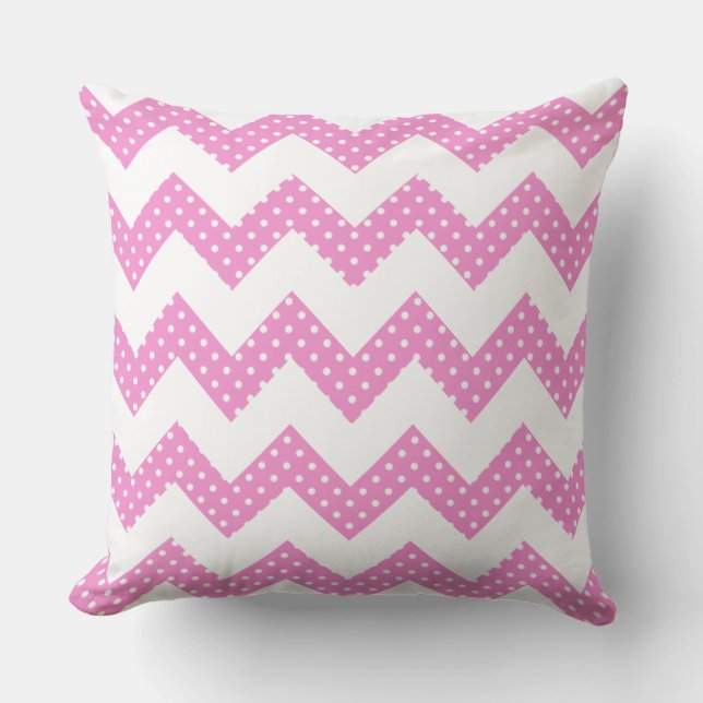 Almofadas Decorativas com Pontos Brancos e Chevron (Frente)