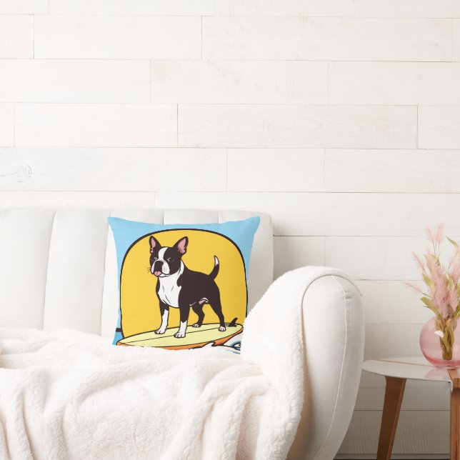 Almofadas Divertidas de Casa com Boston Terrier Fo (Sofá)