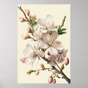 Almond Blossomo Flor Impressão