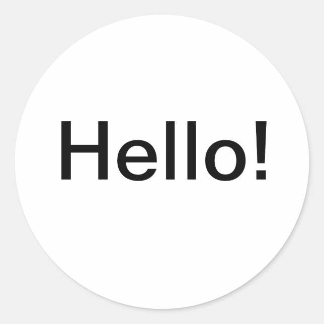 Alô adesivo (Frente)