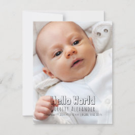 Alô Anúncio de Nascimento Mundial