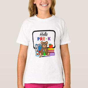 Alô, camisa 2 da pré-K do urso escolar
