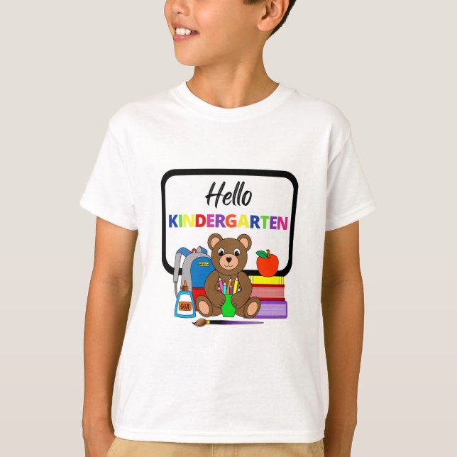 Alô, camiseta do Garçom Escolar do Jardim Infantil (Frente)