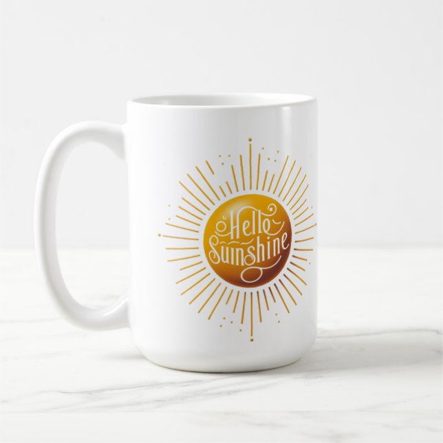Alô Caneca de café sunshine, xícara isolada (Esquerda)