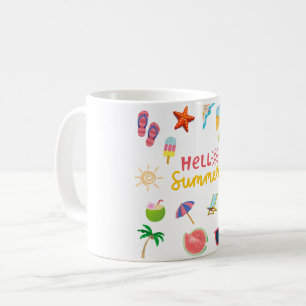 Alô, caneca de verão - Copa de café divertida e en