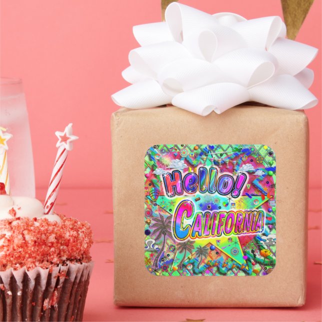 Alô da Califórnia! Adesivo (Festa)