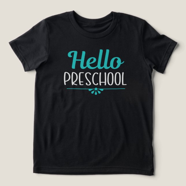 Alô Preschool Primeiro Dia de Professora (Design frontal)
