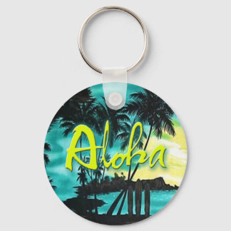 Aloha Aqua Sunset Chaveiro
