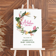 Aloha Baby Tropical Wreath Chá de fraldas Bem-vind