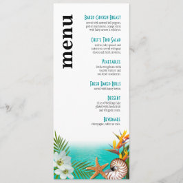 Aloha Beach Weding Menu Plumeria Frangipani