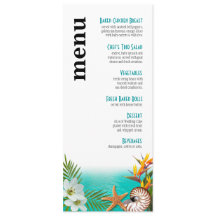 Aloha Beach Weding Menu Plumeria Frangipani