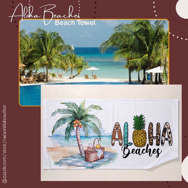Aloha Beaches! Toalha de praia (Criador carregado)