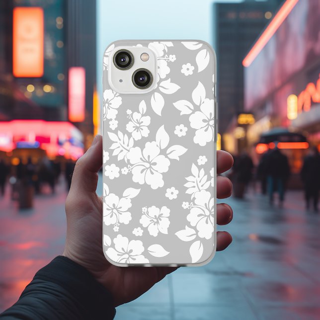 Aloha Cinza Clássica Havaiana Impressão de Hibiscu (Criador carregado)