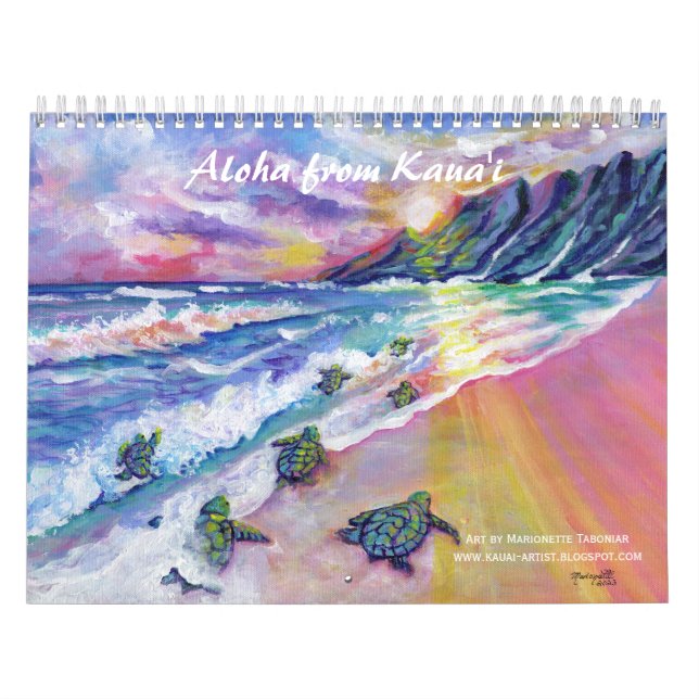 Aloha do Calendário de Kauai Hawaii (Capa)