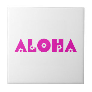 Aloha em flores cor-de-rosa