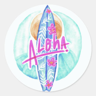 Aloha etiquetas do surfista de Havaí