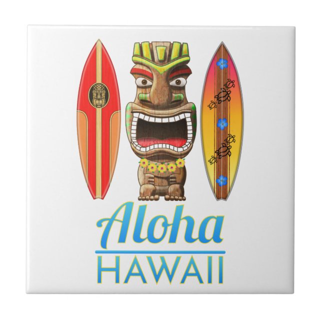Aloha Hawaii Havaii Surfing Tiki (Frente)