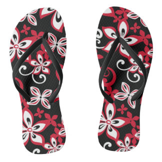 ALOHA HAWAII (PRETO/VERMELHO) Par de Chinelos