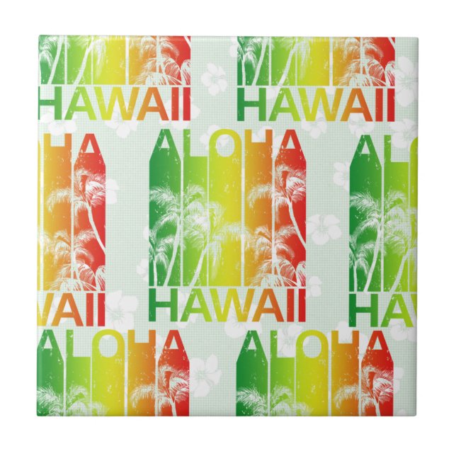 Aloha Hawaii Retro Summer Floral (Frente)