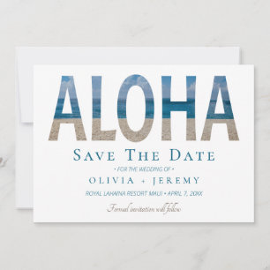Aloha Hawaiian Beach Weding Date