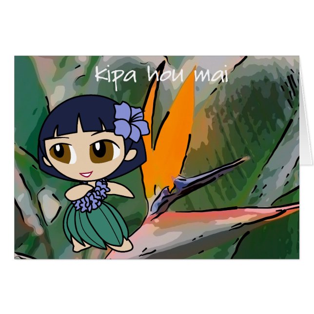 "Aloha Honey" Venha Visitar o Cartão (Frente Horizontal)