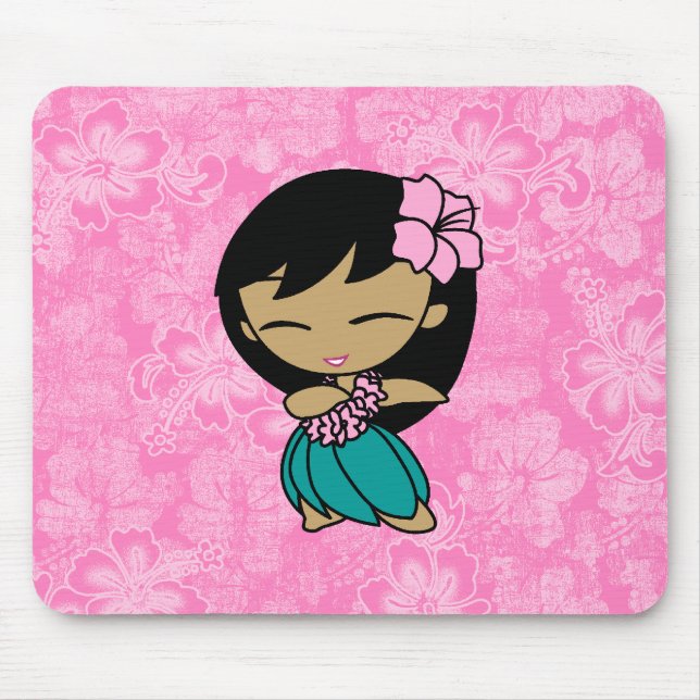 Aloha Honys Hula Girl Hibiscus Mousepads (Frente)