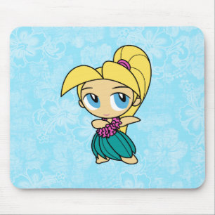 Aloha Honys Hula Girl Hibiscus Mousepads