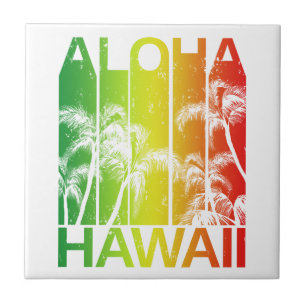 Aloha ilhas retros de Havaí