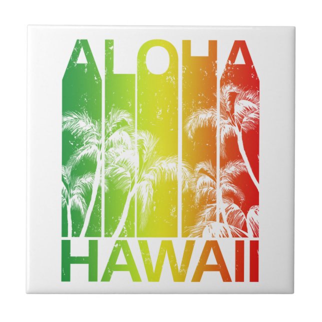 Aloha ilhas retros de Havaí (Frente)