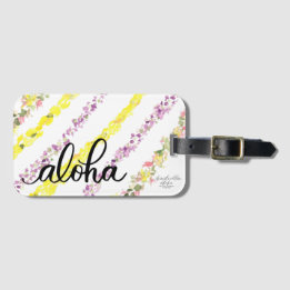 Aloha Lei Etiqueta de Bagagem Inspirada no Havaí