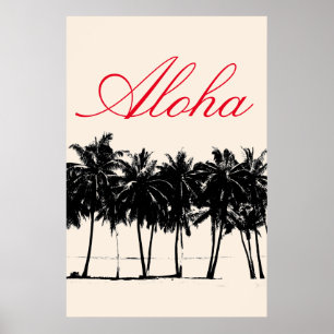 Aloha poster de viagens havaiano dos trópicos das
