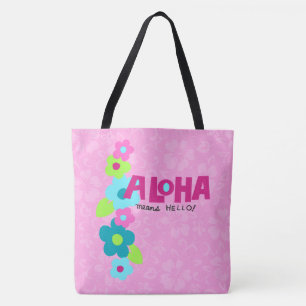 Aloha Quer Dizer Olá Bolsa de praia de Hibisco Hav