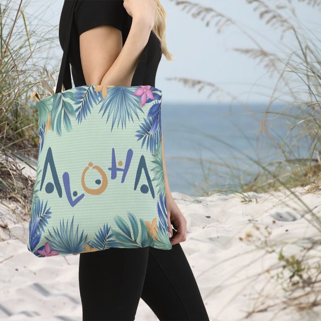 Aloha Saudação Tote Bag (Criador carregado)