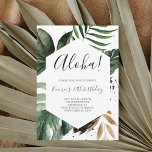 Aloha Tropical Greenery Festa de aniversário<br><div class="desc">Aloha! Convite de aniversário verde tropical.</div>