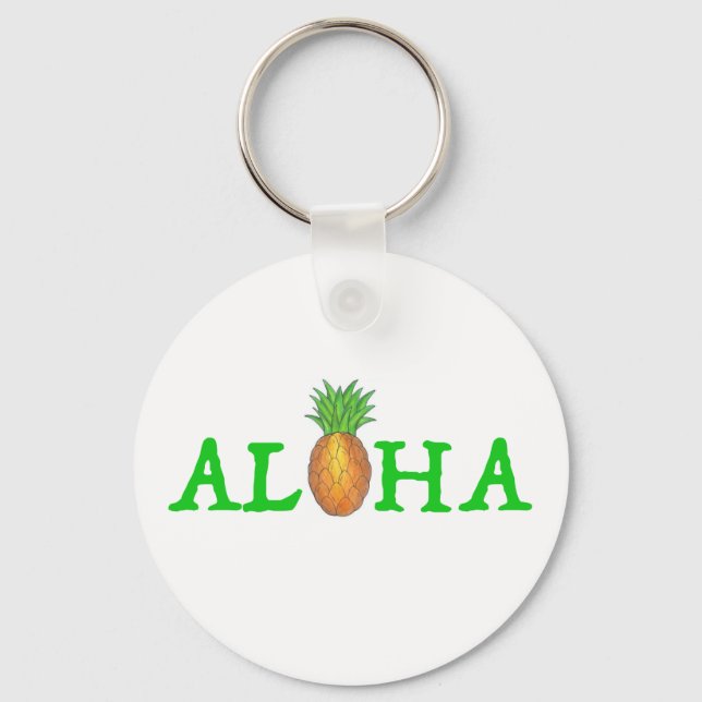 ALOHA Tropical Hawaii Havaii - Chaveiro de abacaxi (Frente)