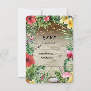 Aloha Tropical Madeira Floral Folhas Luzes RSVP